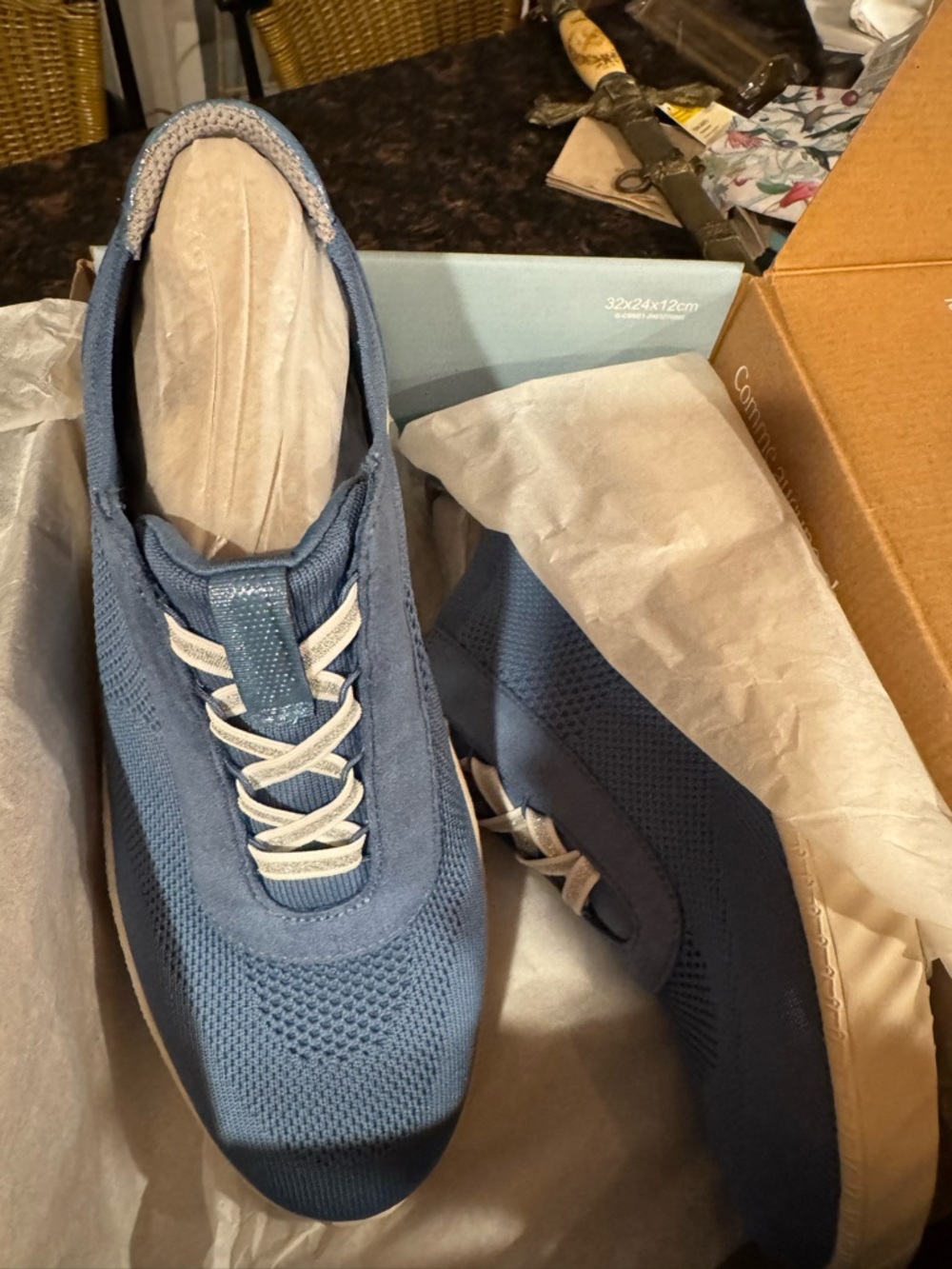 Blue Knit Slip-On Sneakers 
Lifestride W Sneakers